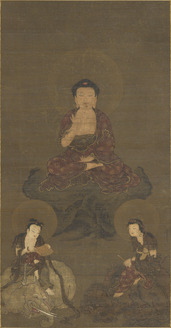 Shaka (Sakyamuni) Triad and Arhats
