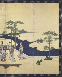 明皇・貴妃図屏風 - ジャパンサーチ