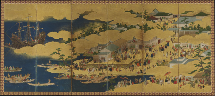 唐船・南蛮船図屏風 | Cultural Japan
