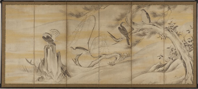 鷹図屏風 | Cultural Japan
