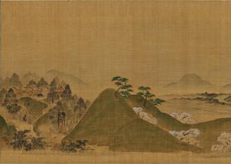司馬江漢、【飛鳥山図】、希少画集画より、状態良好、新品高級額装付 ColBase