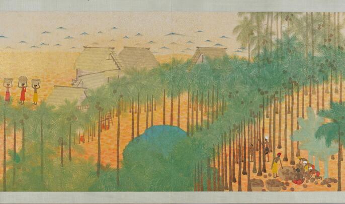 墨絵 海と人物 Hokusai, 13 Views of Mount Fuji, Color Woodblocks on Creped