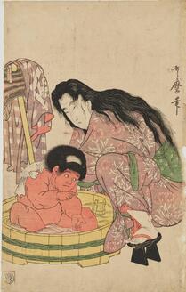 Bathing from the Series Kintarō and a Mountain Witch