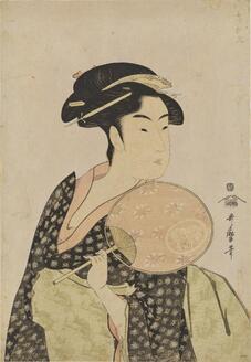 骨董　直筆　絵付け団扇　天崖 骨董 直筆 絵付け団扇 天崖 乾山銹絵染付絵替扇形向