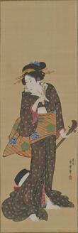 Geisha with a Shamisen
