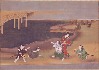 Firefly Catchers at Uji by Sakai Hoitsu