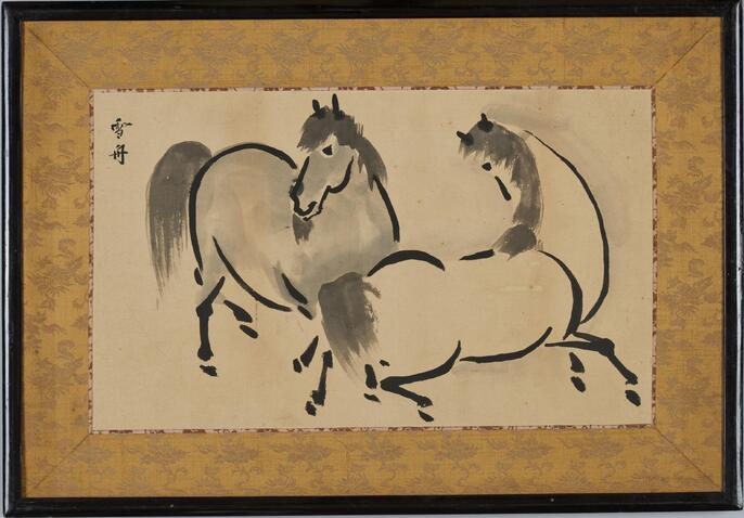 【 大清雍正年製小壺 】　五彩粉彩　騎馬合戦図 ColBase