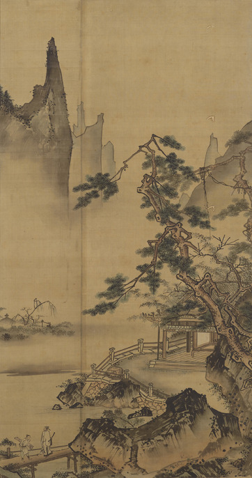 鉄鍔、山水図 鍔 山水図 銘 武州住正豊 - 濃州堂