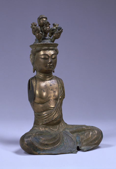 座観音菩薩像　銅製　在印 ColBase