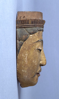 【 石像彫刻（顔面部）】 先史時代伝世　収蔵品 石像彫刻顔面部 先史時代伝世品 J0215J 石像彫刻（顔面部） 先史時代