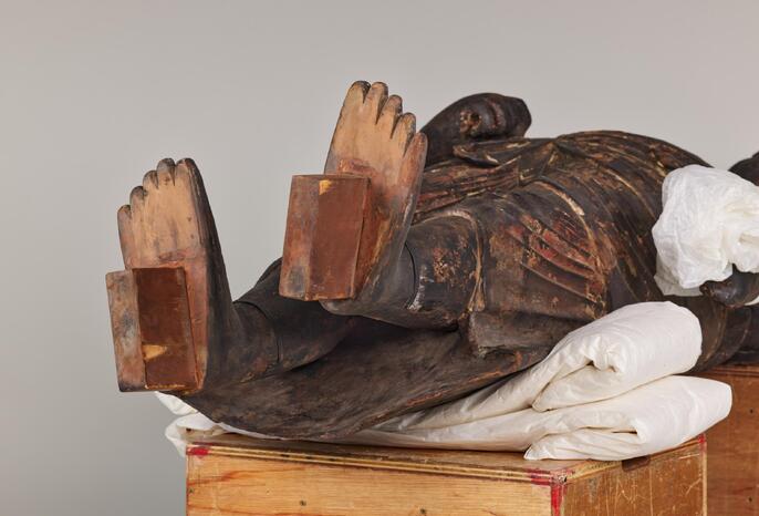 専用　江戸時代　玉眼　不動明王　トニサ　高さ39㎝ 東な6-0507① 極上】【小型】【柘製】 不動明王立像 玉眼入【01-003】