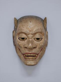 能面　木彫り　野干 能面 木彫り 野干 能面 お面 工芸品 野干