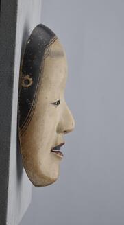 (大幅再値下げ)木製彫刻-蓮の花をもつ南国の少女像　アンティーク 再値下げ)木製彫刻-蓮の花をもつ南国の少女像アンティーク