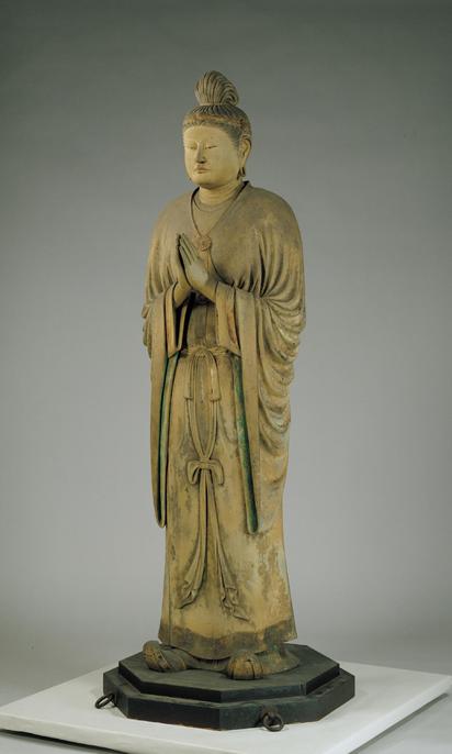 激安取寄古賀玄鶴 作 『木彫月光菩薩』 共箱 仏像