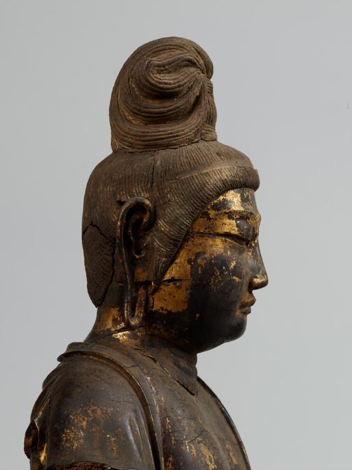直送商品仏像 仏教美術　薬師如来 木彫 高さ43㎝ 仏像