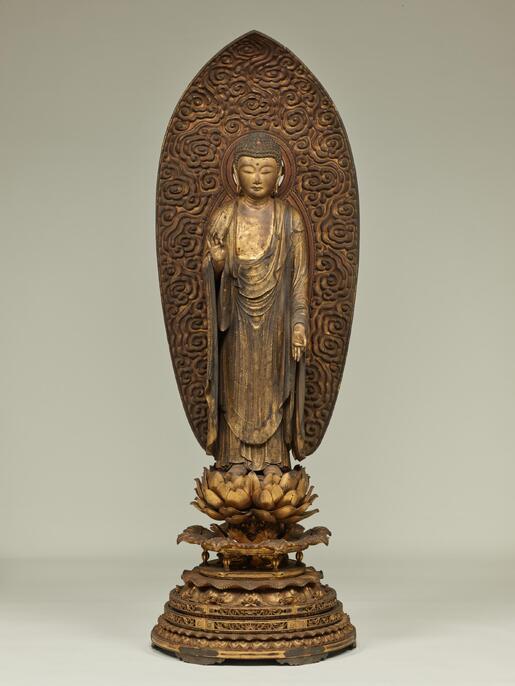 仏教美術 鎌倉時代 古銅 阿弥陀如来像 仏像 国宝「銅造阿弥陀如来坐像（鎌倉大仏）」 写真素材 [4832127] - フォト
