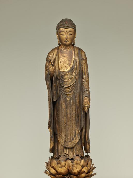 仏教美術 鎌倉時代 古銅 阿弥陀如来像 仏像 国宝「銅造阿弥陀如来坐像（鎌倉大仏）」 写真素材 [4832127] - フォト