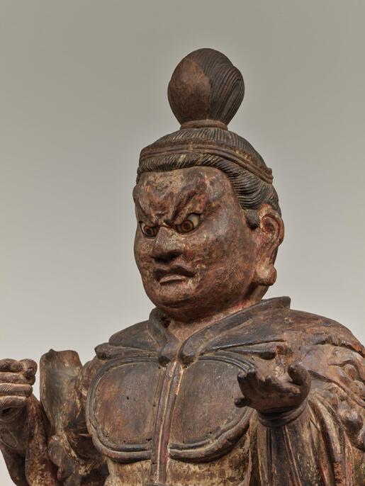 毘沙門天立像 金属製 毘沙門天立像 総高1..8尺（54cm）黒塗截金仕上 - 有限会社