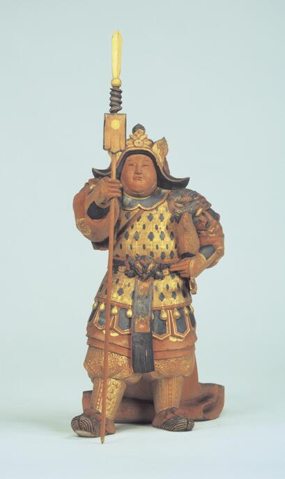 【詳細不明】時代物　置物　荷物を担ぐ太った男 ColBase