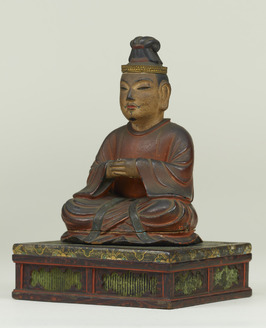 素敵な木彫　聖徳太子座像 ColBase