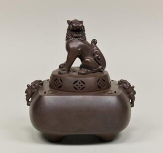 専用！！！ 中国美術 「内壇郊外」獅子耳銅香炉 （状態良好） 専用