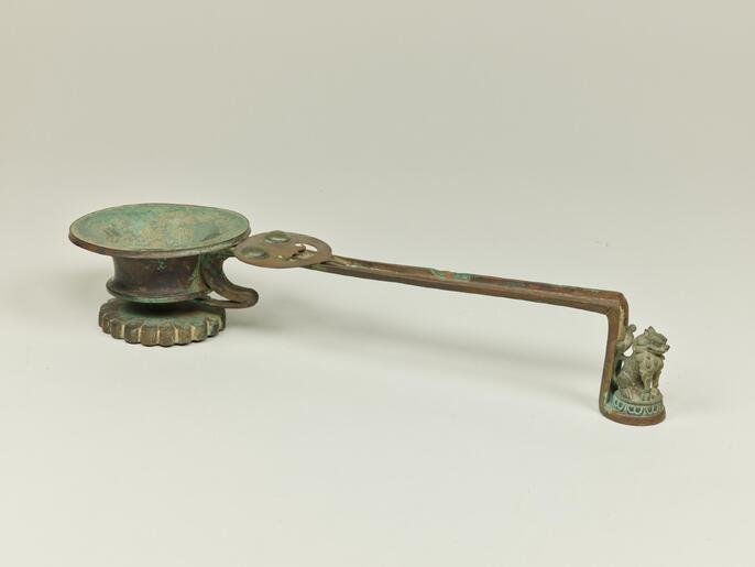 鎌倉時代鍍金柄香炉 伝統BuddhistRitual Implement ColBase