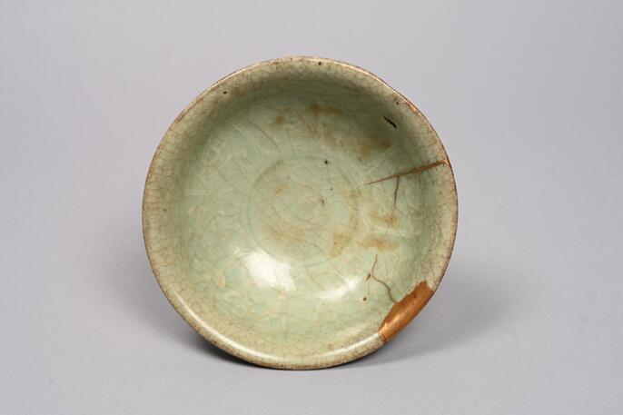 緑吸物碗 青地 盃 蒔絵 大根 カブ 8ケ 傷 欠け スレ 明治頃 希少 漆器 ColBase