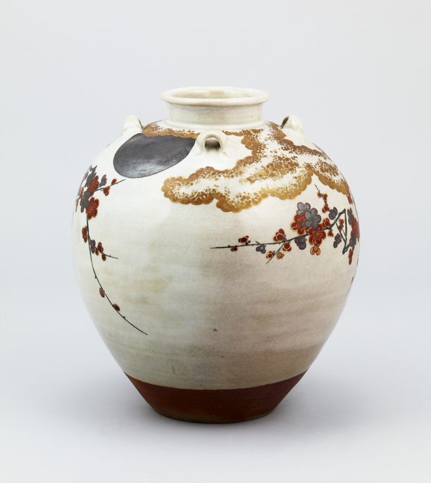 茶壺 色絵吉野山図茶壺 | 鶴田 純久の章 お話