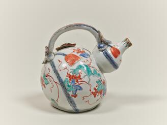 Gourd-Shaped Water Pitcher with a Squirrel and Grapes