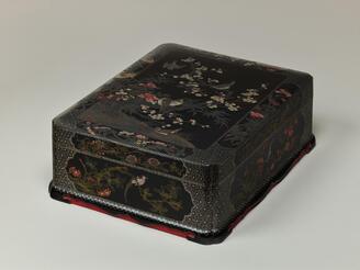 Box for Papers with Birds and Flowers