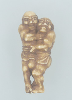 『髑髏を持つチンパンジー』 根付 　　（緒締め /帯留め /Netsuke） ColBase