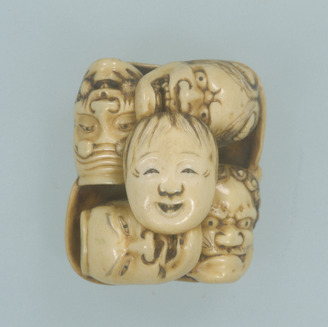 根付 牙彫根付 提げ物 装飾具 古美術 ColBase