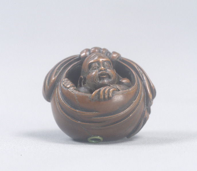 時代木彫　布袋像　高さ約32.5ｃｍ　M　3943 時代木彫 布袋像 高さ約32.5cm M 3943