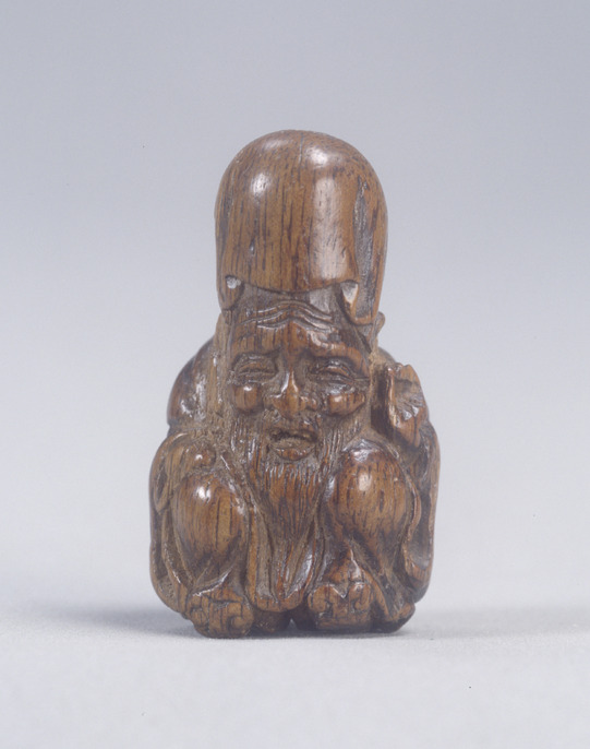 『髑髏を持つチンパンジー』 根付 　　（緒締め /帯留め /Netsuke） ColBase