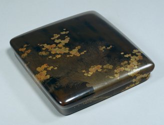 古満家作　江戸二十歌仙 五宗匠　歌絵蒔絵御題「梅」点心盆　旧家所蔵品　状態良。 ColBase