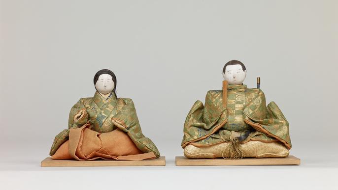 雛人形 佐藤好昭作 筑前博多人形 古典立雛 木箱付