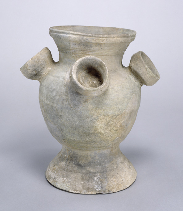 特別出品」 大形須恵器・装飾付子持脚付壺～美術館級（6世紀） - 工芸品