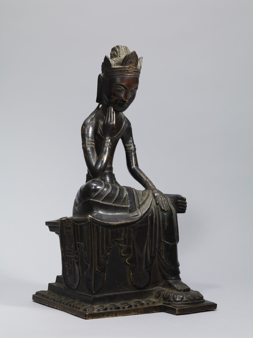 【博物館級】◆金銅半跏思惟像 全高:29cm 仏像◆検）天平仏 飛鳥仏 高麗 博物館級】◇金銅半跏思惟像 全高:29cm 仏像◇検）天平仏 飛鳥