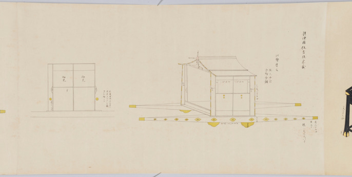 ●老中松平定信による故実書●木版色摺り『輿車図考付図』甲乙揃い 帙附き 芸艸堂版 御輿考証研究●古書 和本 古文書 ColBase