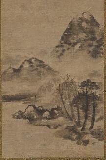 堀江京泉 塔山水之図 金泥 金地塔山水 鑑定書付 20250626-kuboso-memorial-