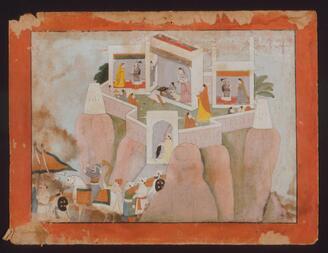 Rana Hammir Leaving Ranthambore Fort for Battle