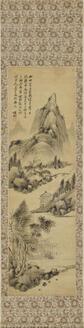 倣黄公望山水図軸