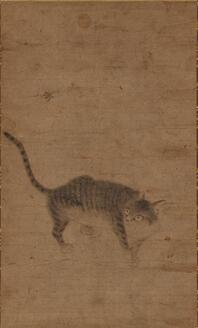 【未使用保管品】日本画　猫図 未使用保管品】日本画 猫図 未使用保管品】日本画 猫図