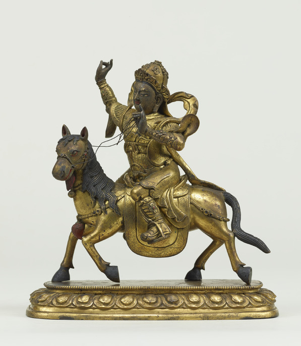 いかるがの王子　青銅製 騎馬武者 彫刻 約30cm　未使用 ColBase