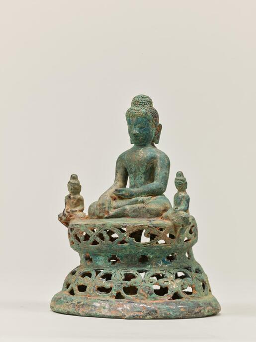 仏像　脇侍菩薩像　　台座付き 観音菩薩・勢至菩薩(阿弥陀如来・天台宗・浄土宗の脇侍一対) 白木製 5