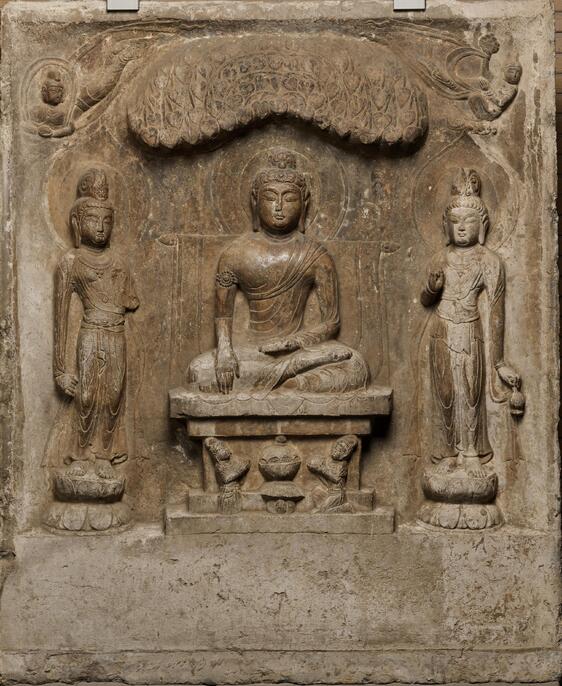 古代　唐物　石仏像　仕立箱付　高さ約31㎝　タエサ　東さ8-0107☆2F ColBase