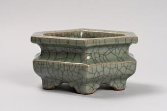Hexagonal Incense Burner, Celadon glaze