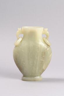 白玉象耳瓶