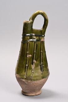 Pilgrm Bottle, Green glaze