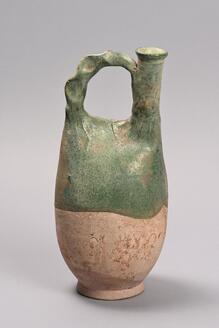 Pilgrm Bottle, Green glaze